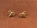 Dainty Gold Bow Stud Earrings