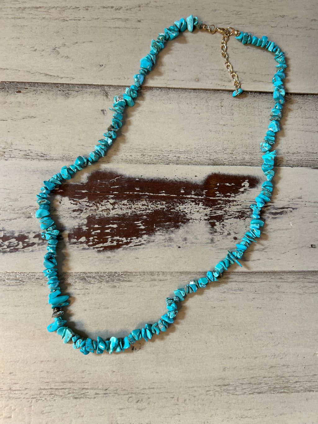 Turquoise Chip Bead Strand Necklace