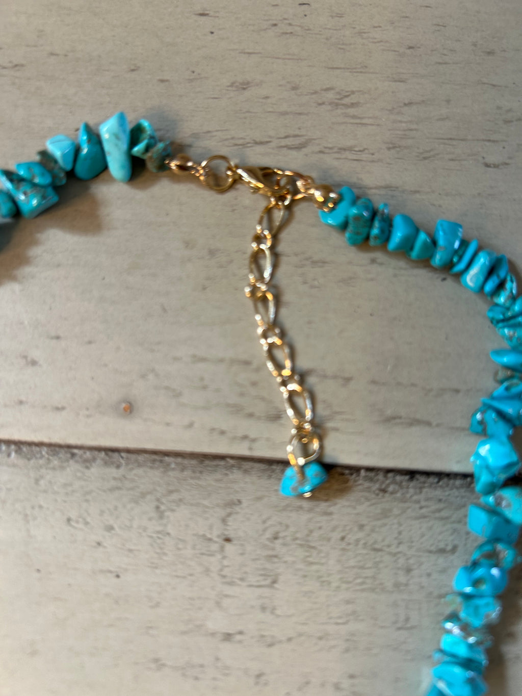 Turquoise Chip Bead Strand Necklace