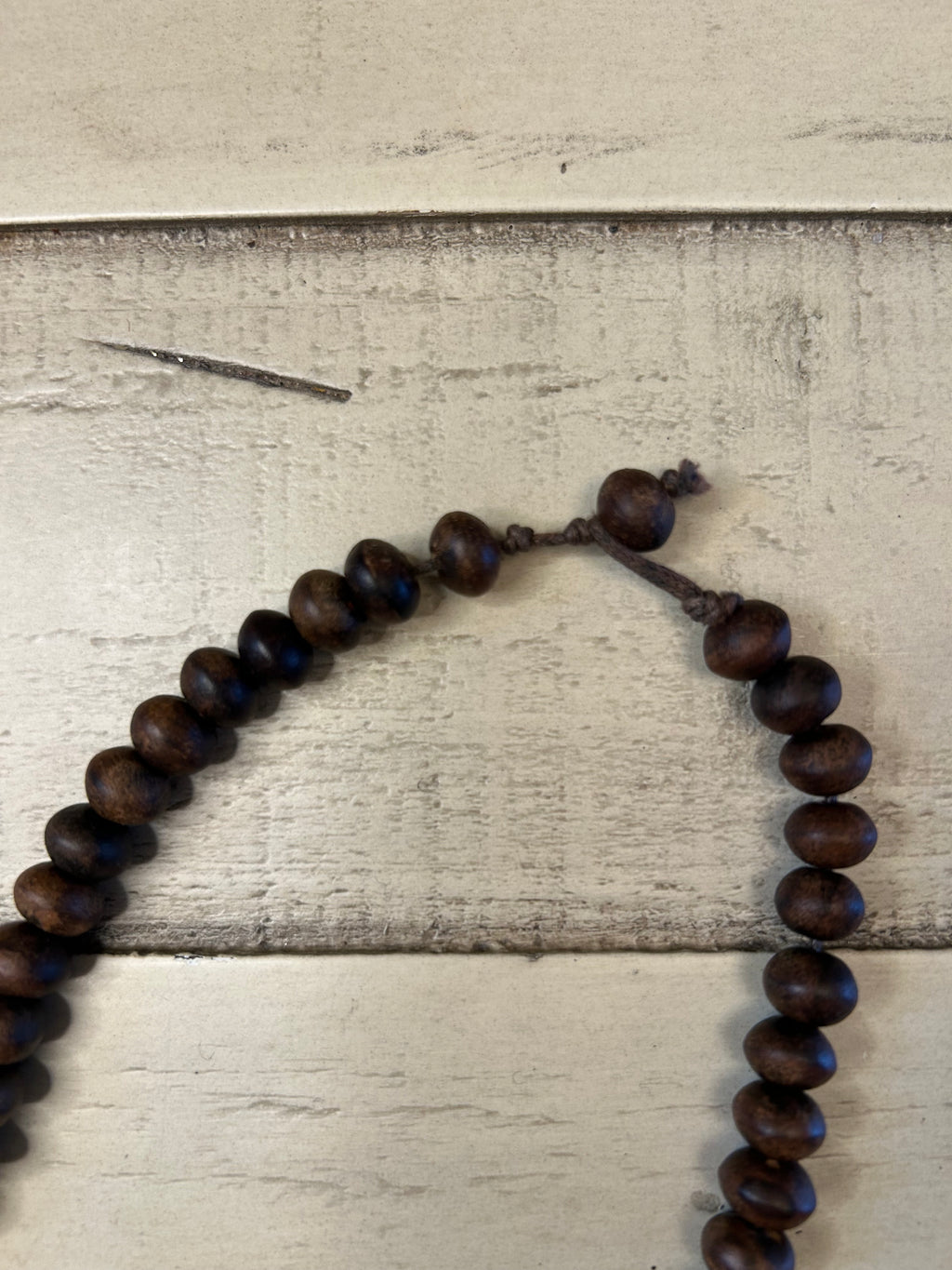 Wooden Disc Statement Necklace