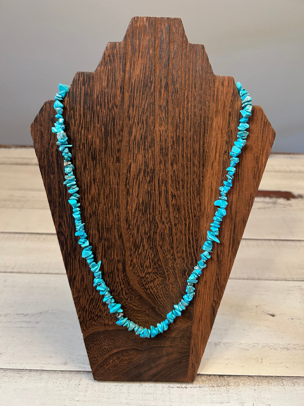 Turquoise Chip Bead Strand Necklace
