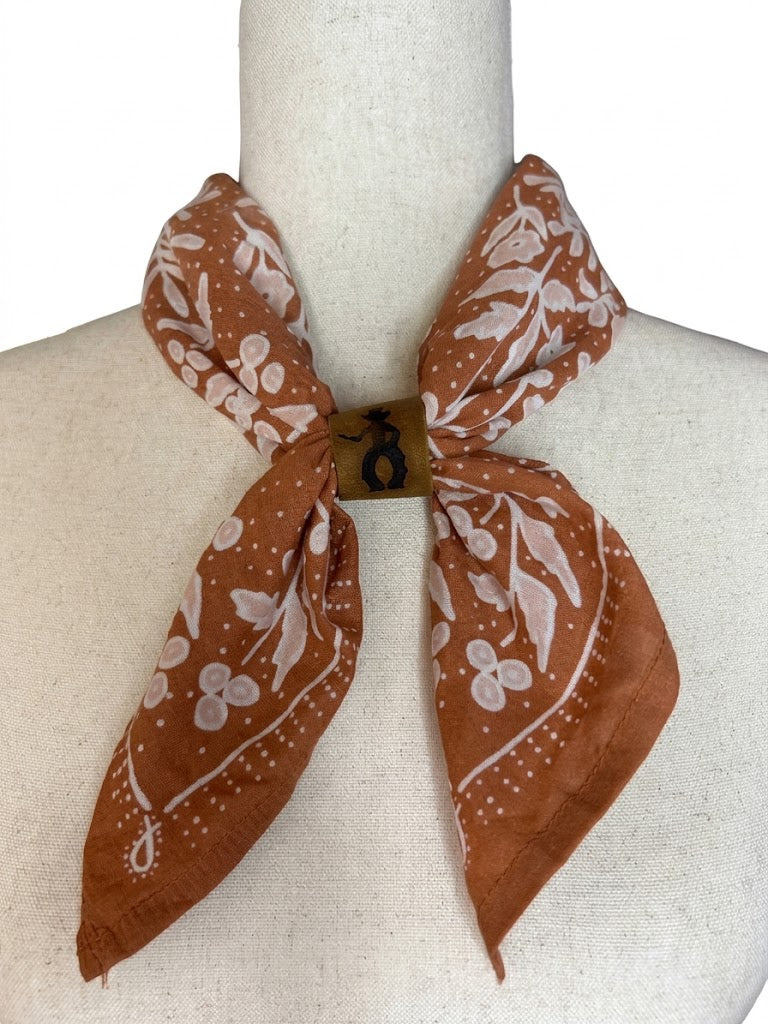 The Copper Floral & Custom Silhouette Leather Slide Set